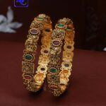 Nakshi Bangles with Kemp Stones