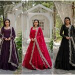 Flaux Georgette Gown with Designer Dupatta