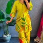 Premium Hand Embroidered Tunic Top Pant Set