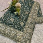 Premium Embroidered Georgette Partywear Sarees