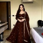 Georgette Sequence Anarkali Gown